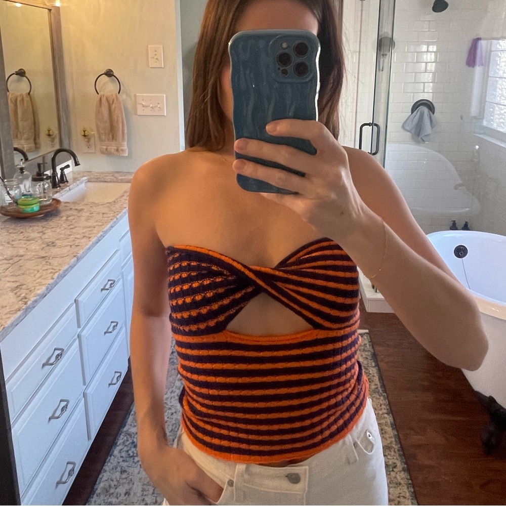 Striped tube top - size xs/s